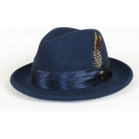 Men Bruno Capelo Hat Australian Wool Crushable Fedora Untouchable UN129 Denim - J.Valintin Men's Wear Legend - 24346