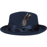 Men Bruno Capelo Hat Australian Wool Crushable Fedora Untouchable UN129 Denim - J.Valintin Men's Wear Legend - 24346