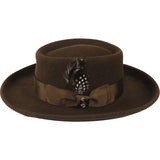 Men Bruno Capelo Hat Australian Wool Crushable Wide Brim GAMBLER GAM101 Brown - J.Valintin Men's Wear Legend - 24060