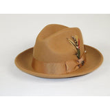 Men Bruno Capelo Hat Australian Wool Fedora Untouchable EXECUTIVE EX323 Camel - J.Valintin Men's Wear Legend - EX323 - Camel - S