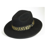 Men Bruno Capelo Hat Australian Wool Pinch Front Fedora Wesley WE975 Black Gold - J.Valintin Men's Wear Legend - 19746