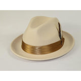 Men Bruno Capelo Hat Australian Wool Soft Fedora Giovani Un131 Bone Camel - J.Valintin Men's Wear Legend - 100291