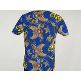 Men Crew T Shirt Makrom Turkey Medallion Chain Floral European 1217 - 421 Blue new - J.Valintin Men's Wear Legend - 12507