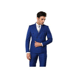 Men Double Breasted Suit WESSI by J.VALINTIN Extra Slim Fit JV5 Royal Blue New - J.Valintin Men's Wear Legend - 16536