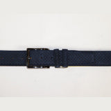 Men Genuine Basket weave Suede Soft Leather Belt PIERO ROSSI Turkey # 1002 Navy - J.Valintin Men's Wear Legend - 97276