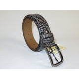 Men Genuine Leather Belt PIERO ROSSI Turkey Soft Crocodile print 1014 Gray - J.Valintin Men's Wear Legend - 97383