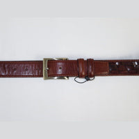 Men Genuine Leather Belt PIERO ROSSI Turkey Soft Full Grain Stitched #137 Cognac - J.Valintin Men's Wear Legend - 97437