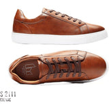 Men Harrison Myles Sneaker Dress Shoes Soft Comfort Lace Cushioned S2111 Cognac - J.Valintin Men's Wear Legend - 99054