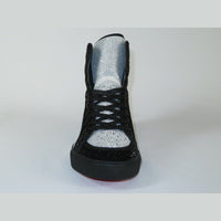 Men High Top Shoes By FIESSO AURELIO GARCIA ,Fancy Rhine stones 2402 Black White - J.Valintin Men's Wear Legend - 95005