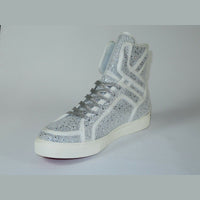 Men High Top Shoes By FIESSO AURELIO GARCIA ,Fancy Rhine stones 2402 White - J.Valintin Men's Wear Legend - 94993