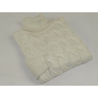 Men Inserch Turtle Neck Pullover Soft Thick Cotton Blend Sweater SW302 Off White - J.Valintin Men's Wear Legend - 19867