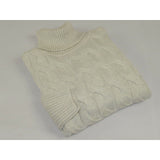 Men Inserch Turtle Neck Pullover Soft Thick Cotton Blend Sweater SW302 Off White - J.Valintin Men's Wear Legend - 19867