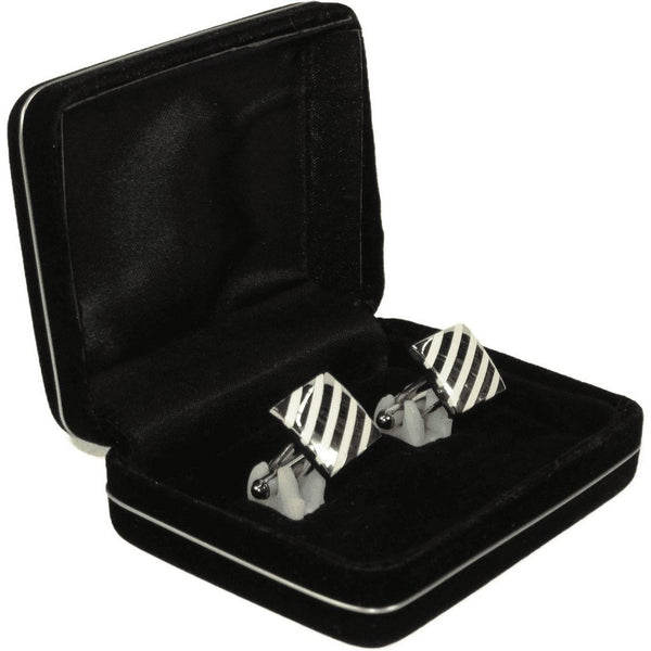 Men J.Valintin Cufflinks by Vitorofolo for French Cuff Shirt V29 - 10 Silver White - J.Valintin Men's Wear Legend - 92564