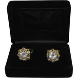 Men J.Valintin Cufflinks by Vitorofolo for French Cuff Shirt V39 - 39 Crystal Gold - J.Valintin Men's Wear Legend - 98389