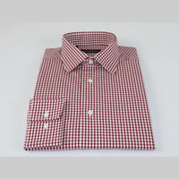 Men Mondego 100% Cotton Dress Sport Classic Business shirt A9100 Red checker box - J.Valintin Men's Wear Legend - 4408