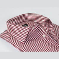 Men Mondego 100% Cotton Dress Sport Classic Business shirt A9100 Red checker box - J.Valintin Men's Wear Legend - 4408