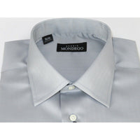 Men Mondego 100% Soft Cotton Dress Business Classic shirt A1300 Gray Herringbone - J.Valintin Men's Wear Legend - 4204