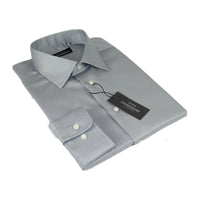 Men Mondego 100% Soft Cotton Dress Business Classic shirt A1300 Gray Herringbone - J.Valintin Men's Wear Legend - 4204