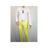 Men Premium 100% Linen Cocktail Suit by INSERCH Breathable and cool SU880 Yellow - J.Valintin Men's Wear Legend - 100654