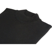 Men PRINCELY Soft Comfortable Merinos Wool Sweater Knits Mock Neck 1011 - 00 Black - J.Valintin Men's Wear Legend - 96705