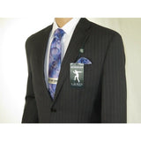 Men RALPH LAUREN Suit Wool Blend Two Button Classic Pinstripe Formal 0151 Gray - J.Valintin Men's Wear Legend - 18241