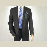 Men RALPH LAUREN Suit Wool Blend Two Button Classic Pinstripe Formal 0151 Gray - J.Valintin Men's Wear Legend - 18241