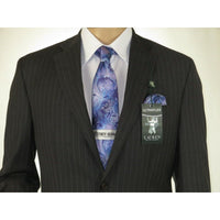 Men RALPH LAUREN Suit Wool Blend Two Button Classic Pinstripe Formal 0151 Gray - J.Valintin Men's Wear Legend - 18241