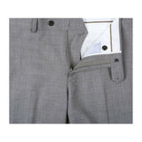 Men Renoir Flat Front Pants 100% Soft Wool Super 140s Classic Fit 508 - 5 Lt Gray - J.Valintin Men's Wear Legend - 3229