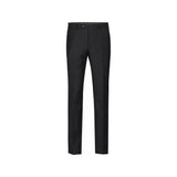 Men Renoir Flat Front Slacks 100% Soft Wool Super 140's Classic Fit 508 - 1 Black - J.Valintin Men's Wear Legend - 73898