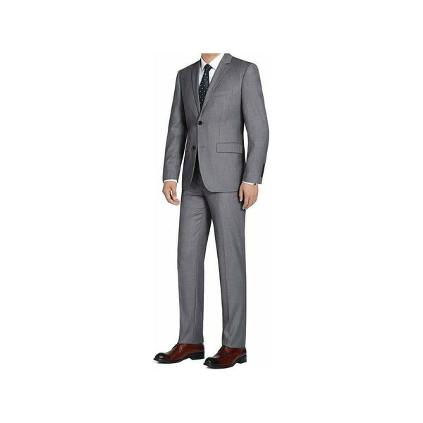 Men Renoir Suit Separate Super 140 Wool Two Button Classic Fit 508 - 3 Mid Gray - J.Valintin Men's Wear Legend - 73422