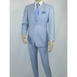 Men RENOIR suit Solid 2 Button Business Formal All Purpose Slim Fit 203 - 9 Blue - J.Valintin Men's Wear Legend - 97617