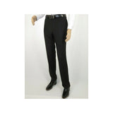 Men RENOIR Suit Solid Two Button Business Formal Classic Regular Fit 201 - 1 Black - J.Valintin Men's Wear Legend - 22369