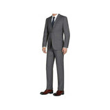 Men RENOIR suit Solid Two Button Business or Formal Slim Fit 202 - 1 Charcoal gray - J.Valintin Men's Wear Legend - 92227