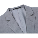 Men RENOIR suit Solid Two Button Business or Formal Slim Fit 202 - 2 Light gray - J.Valintin Men's Wear Legend - 202 - 2 - Lt Gray - 36S