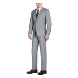 Men RENOIR suit Solid Two Button Business or Formal Slim Fit 202 - 2 Light gray - J.Valintin Men's Wear Legend - 202 - 2 - Lt Gray - 36S