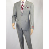 Men RENOIR suit Solid Two Button Business or Formal Slim Fit 202 - 2 Light gray - J.Valintin Men's Wear Legend - 202 - 2 - Lt Gray - 36S