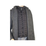 Men RENOIR Wool Blend Black White Plaid 3/4 Length Winter Coat W/Liner 43 - 18 - 095 - J.Valintin Men's Wear Legend - 19053