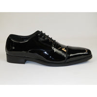 Men Santino Luciano Formal Dress Shoes Patent Leather Shiny Lace up C384 Black - J.Valintin Men's Wear Legend - 100825