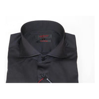 Men Shirt AXXESS Turkey Egyptian Cotton High Collar French Cuffs 224 - 05 Black - J.Valintin Men's Wear Legend - 99293