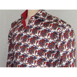 Men Shirt J.Valintin Turkey Egyption Cotton Axxess Style A113 - 10 Christmas Red - J.Valintin Men's Wear Legend - 3633