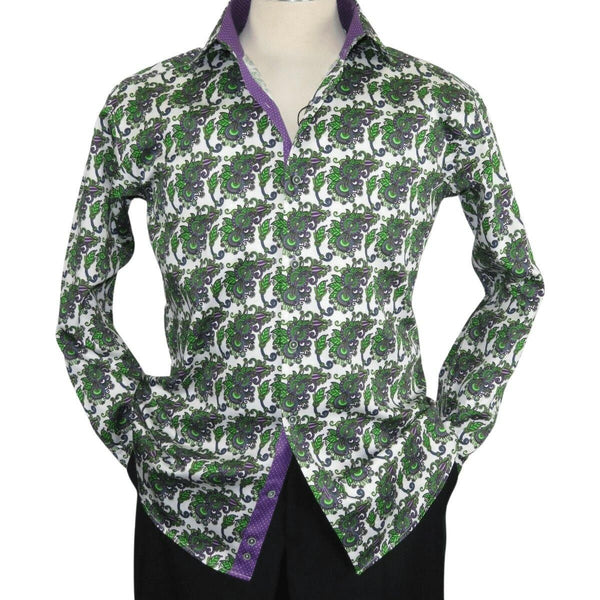 Men Shirt J.Valintin Turkey - Usa 100% Egyptian Cotton Axxess Style A113 - 12 Green - J.Valintin Men's Wear Legend - 3672