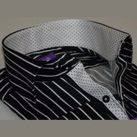 Men Shirt J.Valintin Turkey - Usa 100% Egyption Cotton Axxess Style 1594 - 14 Black - J.Valintin Men's Wear Legend - 1558