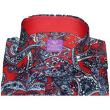 Men Shirt J.Valintin Turkey Usa Egyption Cotton Axxess Style 5406 - 04 Red - J.Valintin Men's Wear Legend - 4864