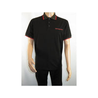 Men Sports Shirt DE - NIKO Short Sleeves Cotton Fashion Polo Shirt DBK113 Black - J.Valintin Men's Wear Legend - 99347