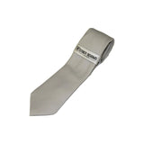 Men Stacy Adams Tie Hankie Solid Satin Silky 322 H Silver Gray - J.Valintin Men's Wear Legend - 31509