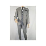 Men Suit BERLUSCONI Turkey 100% Italian Wool Super 180's 3pc Vested #Ber10 Gray - J.Valintin Men's Wear Legend - 98538