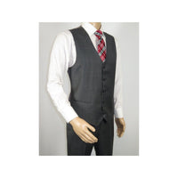 Men Suit BERLUSCONI Turkey 100% Italian Wool Super 180's 3pc Vested #Ber12 Gray - J.Valintin Men's Wear Legend - 98552