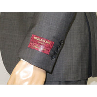 Men Suit BERLUSCONI Turkey 100% Italian Wool Super 180's 3pc Vested #Ber12 Gray - J.Valintin Men's Wear Legend - 98552