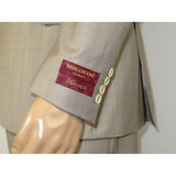 Men Suit BERLUSCONI Turkey 100% Italian Wool Super 180's 3pc Vested #Ber13 Beige - J.Valintin Men's Wear Legend - 98559