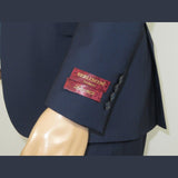 Men Suit BERLUSCONI Turkey 100% Italian Wool Super 180's 3pc Vested #Ber20 Navy - J.Valintin Men's Wear Legend - 98608